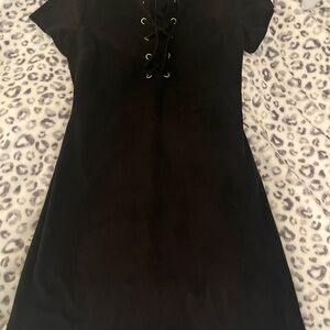 Express black suede  dress 👗